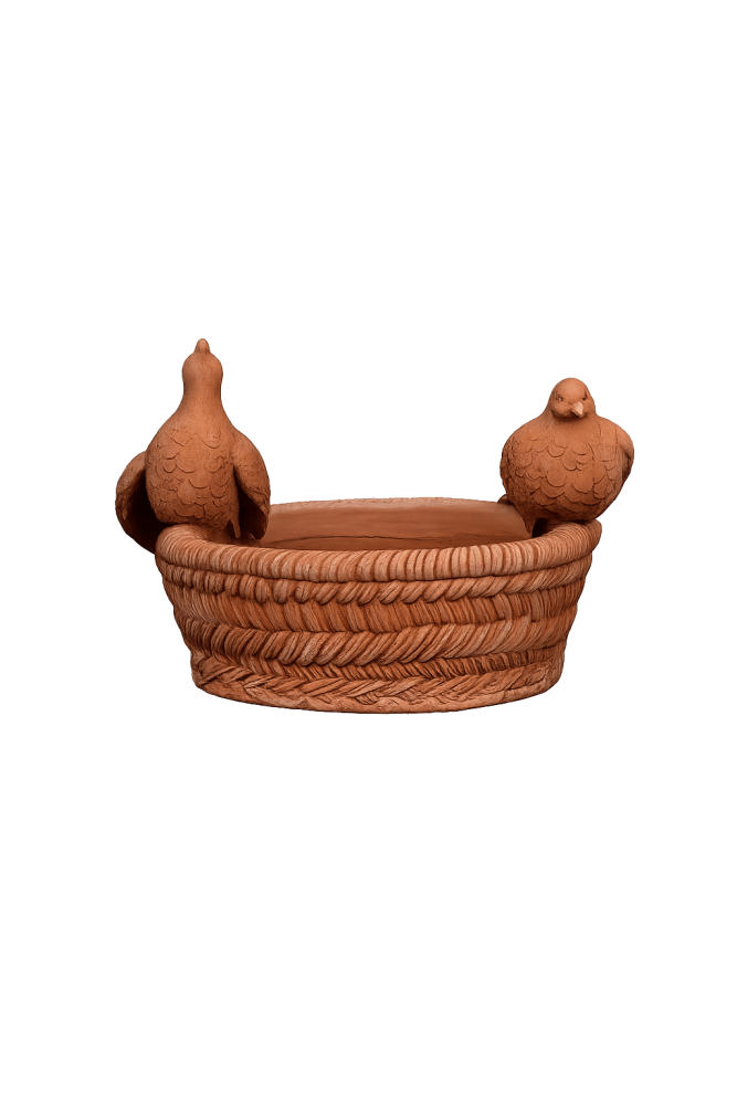 Bain d’oiseaux en terre cuite d’Impruneta